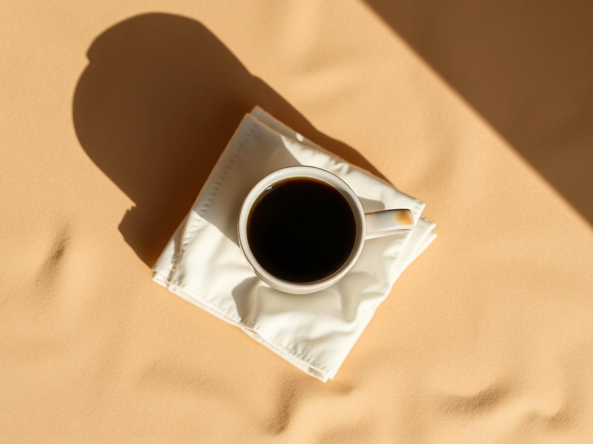 En kopp kaffe i varmt kvällsljus